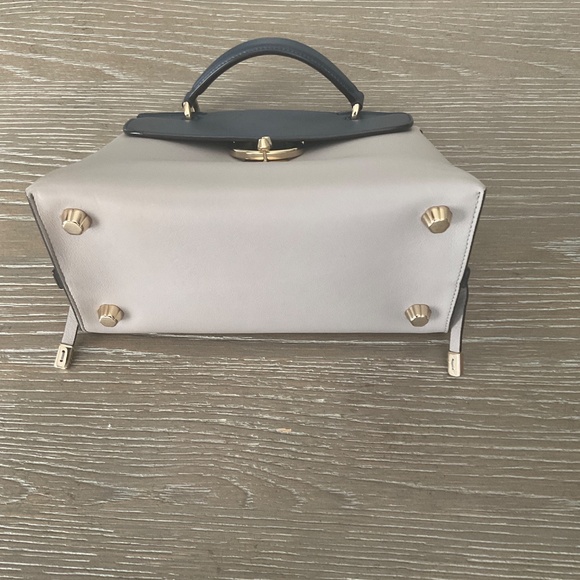 Salvatore Ferragamo small leather, blue, and gray purse - Picture 4 of 9